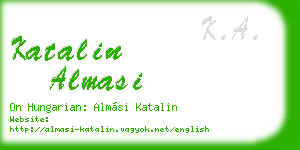 katalin almasi business card